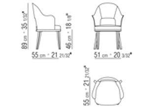 Flexform Judit Chair with Armrests - Ideali