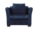 Baxter Diner Armchair - Cobalto Blue Leather Nabuk
