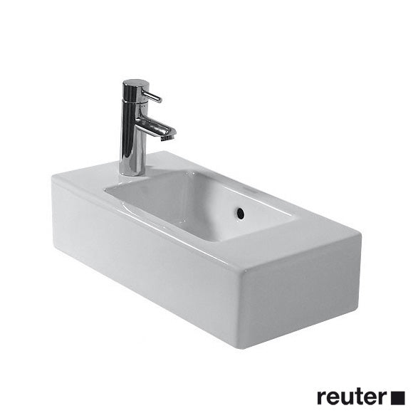 Duravit Vero hand washbasin white, with WonderGliss, with 1 tap hole