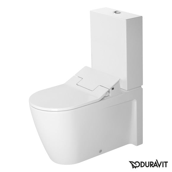 Duravit Starck 2 Close-Coupled, Floorstanding Washdown Toilet with NEW SensoWash® Slim Toilet Seat, Set