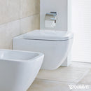 Duravit Happy D.2 Wall-Mounted Rimless Washdown Toilet, Extended Version