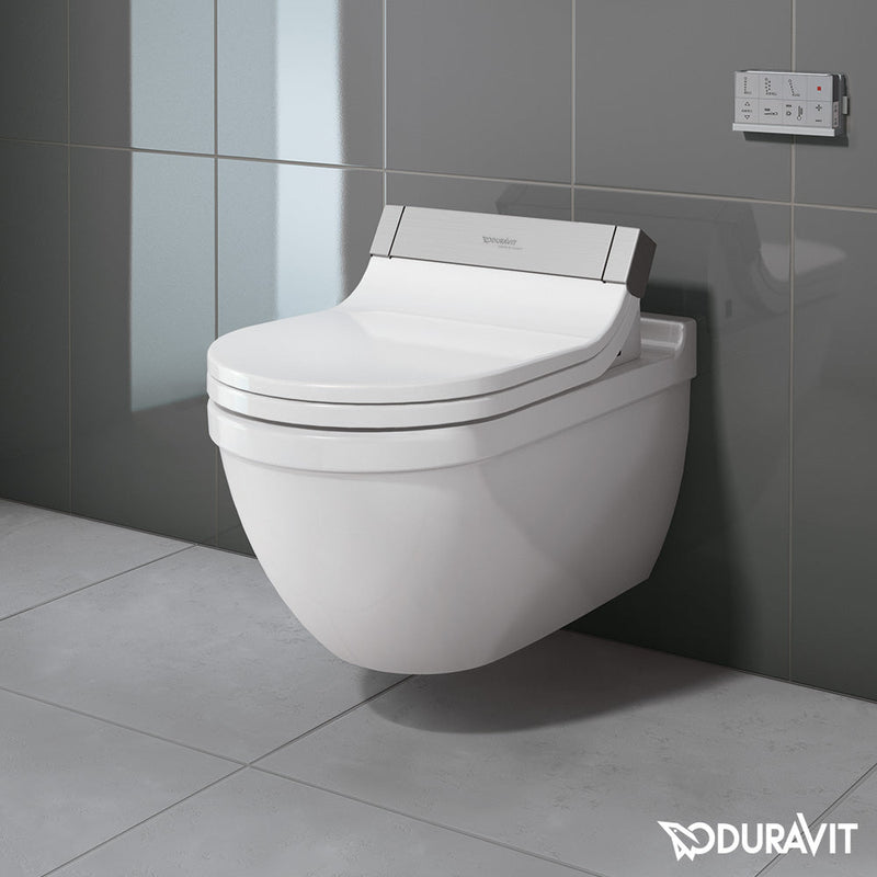 Duravit Starck 3 Wall-Mounted Washdown Toilet for SensoWash®, Extended Version