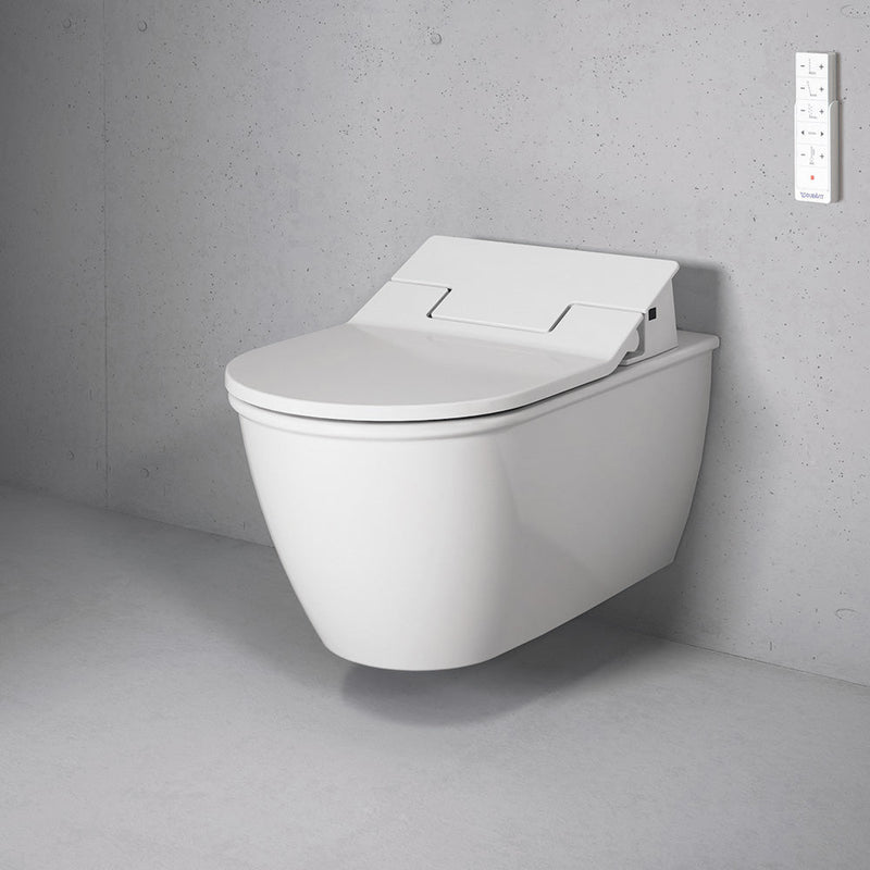 Duravit Darling New Wall-Mounted Washdown Toilet with NEW SensoWash® Slim Toilet Seat, Set