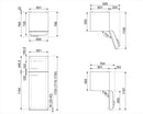 Smeg Fridge Freezer 172x60cm FAB30RBE5 - Ideali