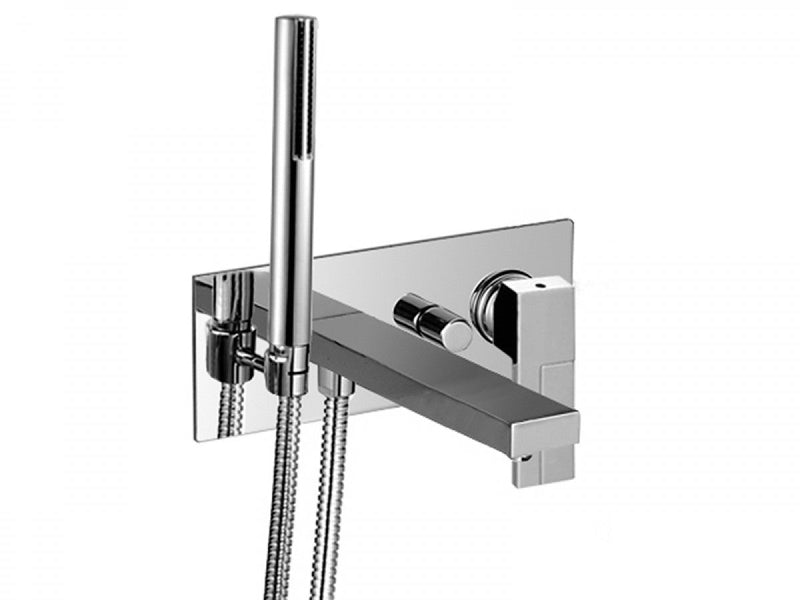Fantini AR/38 wall hot tub tap with diverter and handshower 3321SB