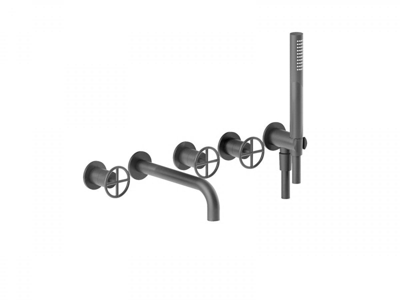 Fantini Fontane Bianche hot tub tap with handshower P019B