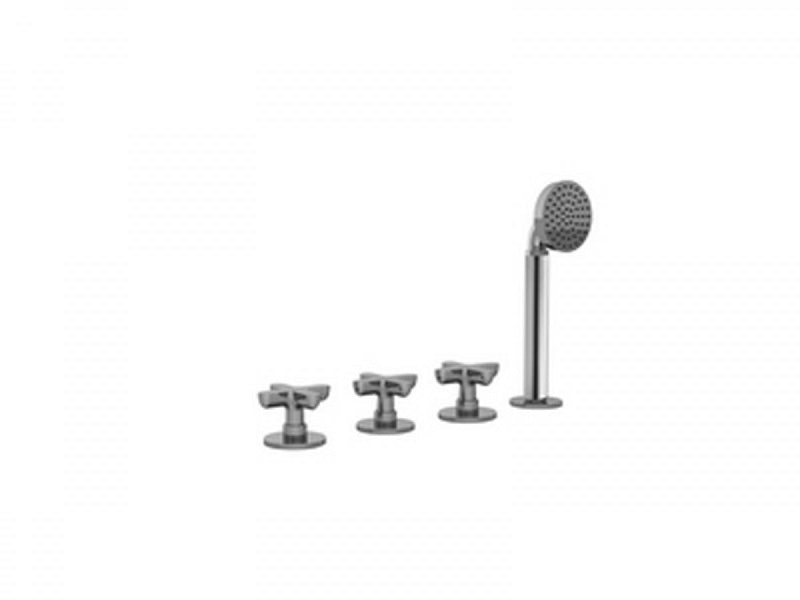 Fantini Icona Classic 4 holes hot tub tap with diverter and pull out handshower R067