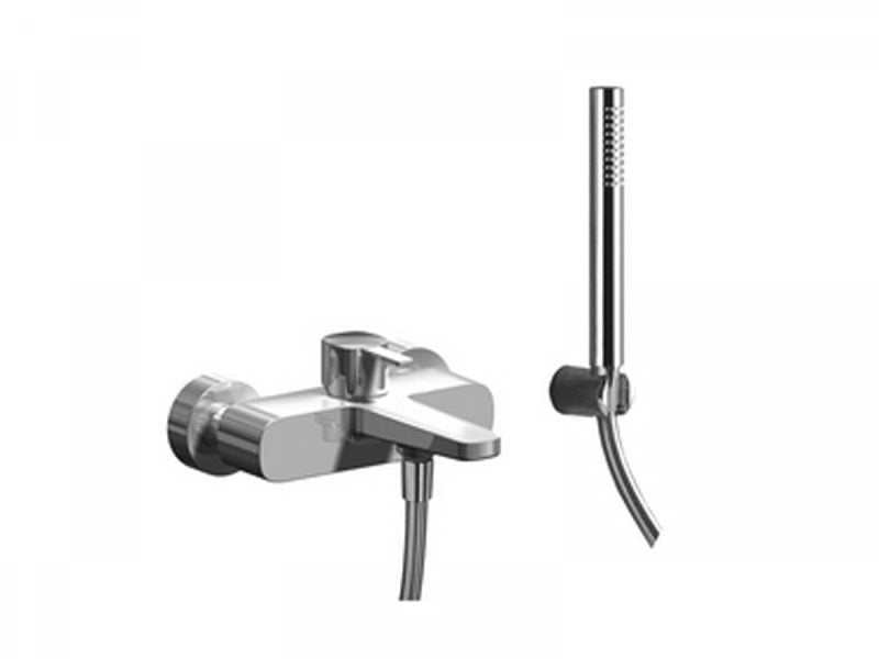 Fantini Lamé wall external hot tub tap with diverter and handshower M115