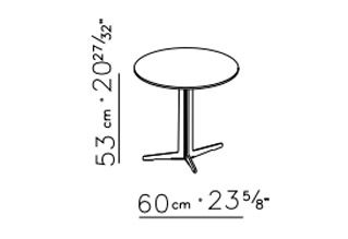 Flexform Fly Coffee Table Ø 60 - Satined Base