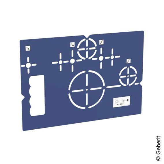 Geberit Borehole Template For Wall-Mounted Toilet And Aquaclean 111747001 - Ideali