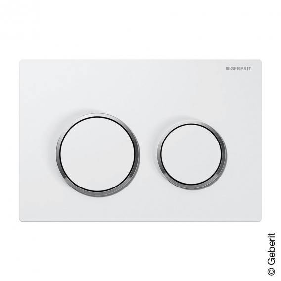 Geberit Kappa21 Flush Plate For Dual Flush System White/Chrome/White - Ideali