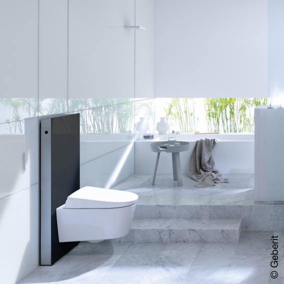 Geberit Monolith Sanitary Module For Wall-Mounted Toilet H: 101 Cm, Glass White - Ideali