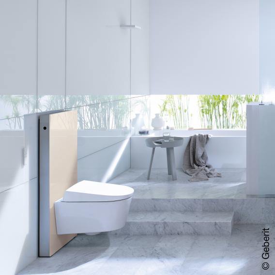 Geberit Monolith Sanitary Module For Wall-Mounted Toilet H: 101 Cm, Glass White - Ideali
