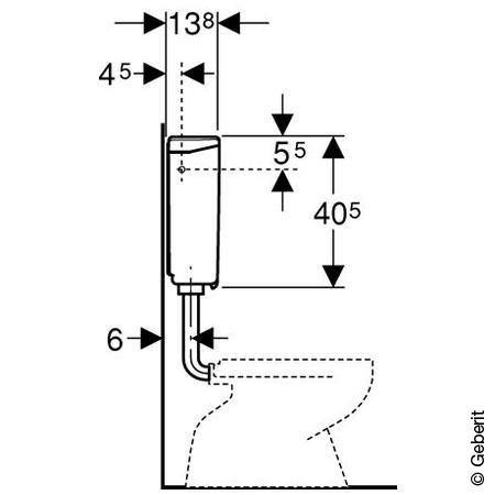 Geberit Wall-Mounted Cistern Ap140 With Start/Stop Flush - Ideali