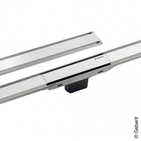 Geberit Cleanline 60 Shower Channel For Thin Floor Coverings Brushed Stainless Steel, For Shower Channel: 30 - 90 Cm - Ideali