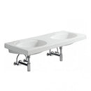 Geberit Preciosa Double Washbasin White, With 2 Tap Holes, With Overflow - Ideali