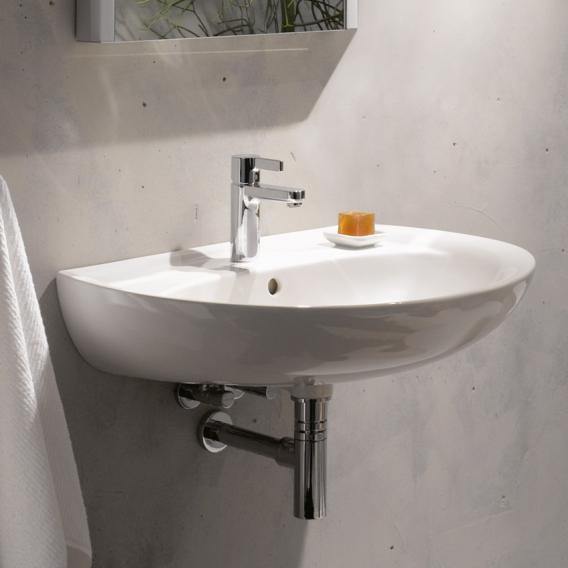 Geberit Renova Washbasin White, With Keratect, With 1 Tap Hole, With Overflow - Ideali