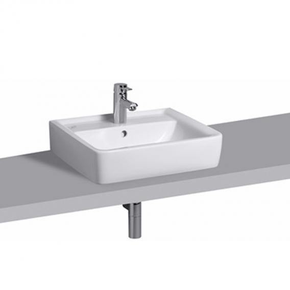 Geberit Renova Plan Countertop Washbasin White, With 1 Tap Hole, With Overflow - Ideali