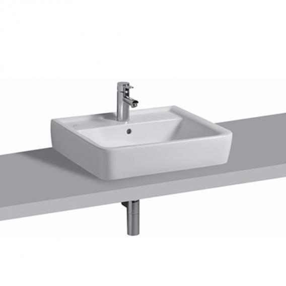 Geberit Renova Plan Countertop Washbasin White, With 1 Tap Hole, With Overflow - Ideali