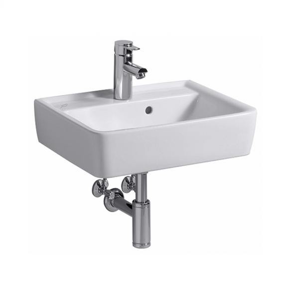 Geberit Renova Plan Hand Washbasin White, With 1 Tap Hole, With Overflow - Ideali