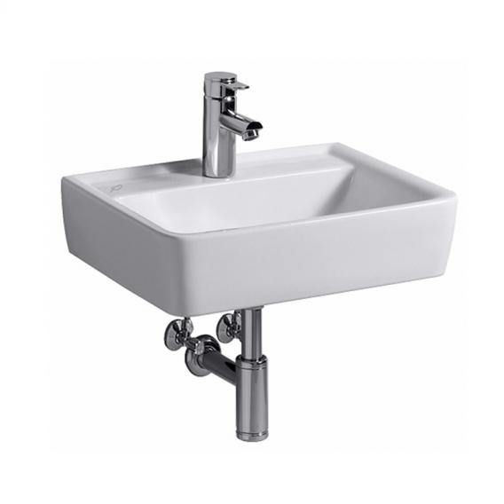 Geberit Renova Plan Hand Washbasin White, With 1 Tap Hole, With Overflow - Ideali