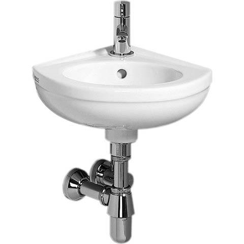 Geberit Fidelio Corner Hand Washbasin W: 38 D: 35.5 Cm 1 Tap Hole With Overflow White - Ideali
