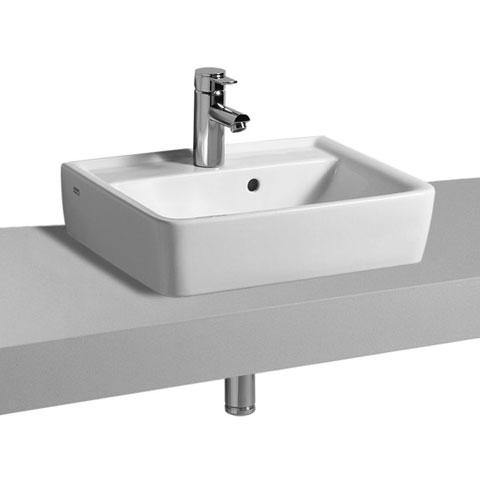 Geberit Renova Plan Countertop Hand Washbasin White, With Keratect - Ideali