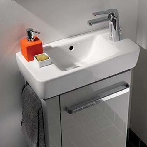 Geberit Renova Compact Hand Washbasin With Right Tap Hole White, With Keratect - Ideali