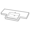 Geberit Renova Comfort Pro Washbasin, Wheelchair Access, W/Out Overflow, With Shelf - Ideali