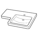 Geberit Renova Comfort Pro Washbasin, Asymmetrical - Ideali