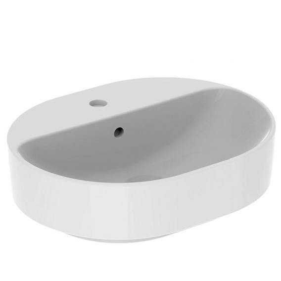 Geberit Variform Countertop Basin, Elliptical White, With Overflow - Ideali