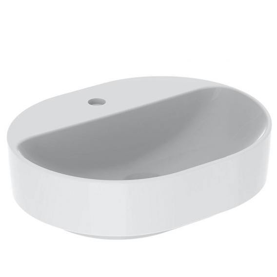 Geberit Variform Countertop Basin, Elliptical White, With Overflow - Ideali