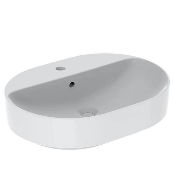 Geberit Variform Countertop Basin, Elliptical White, With Overflow - Ideali