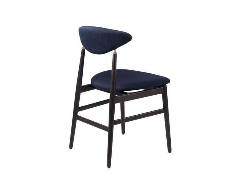 Gubi Gent Dining Chair - Messenger 5 0063 / Black Stained Ash / Polished Brass - Ideali