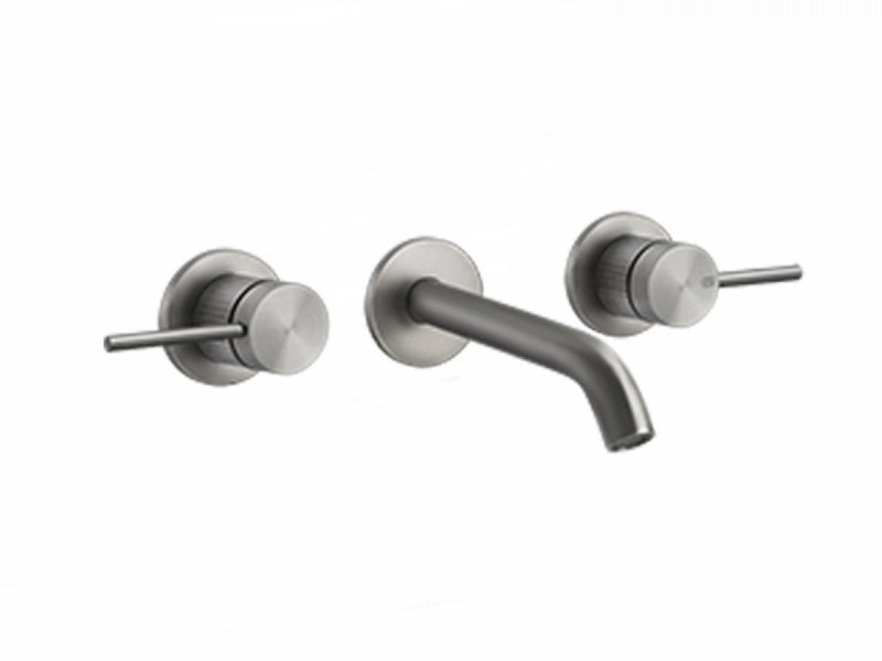 Gessi 316 Cesello wall 3 holes sink tap 54492