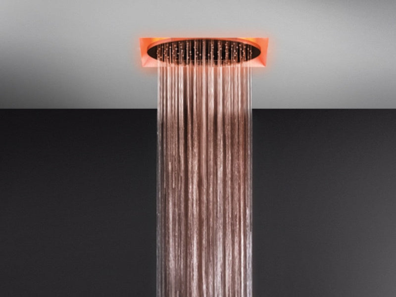 Gessi Afilo ceiling shower head with chromotherapy 57601
