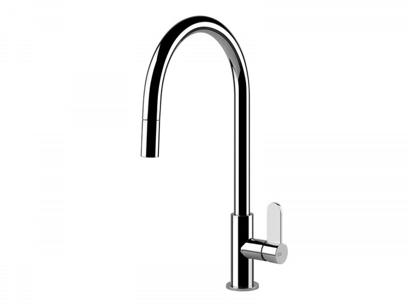 Gessi Helium kitchen tap with pull out handshower 60077