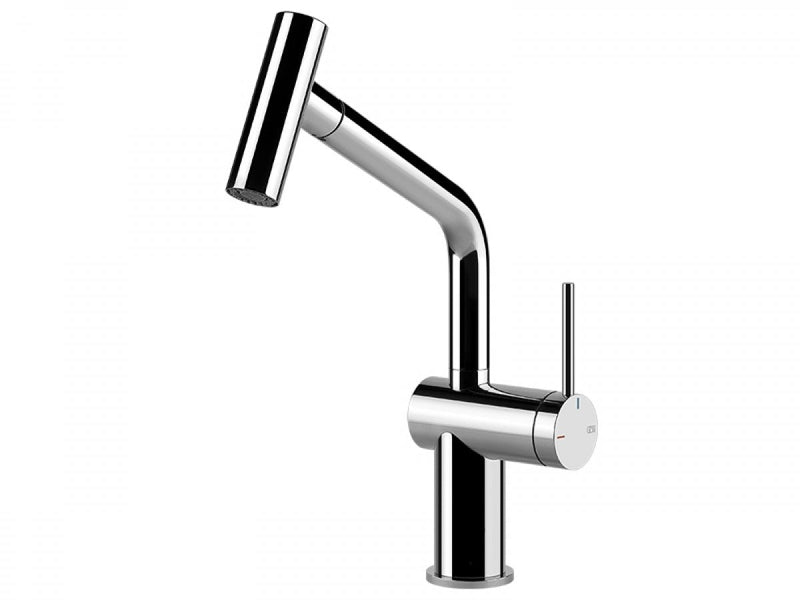 Gessi Inedito kitchen tap with pull out handshower 60425