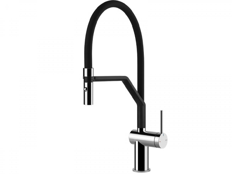 Gessi Inedito kitchen tap with pull out handshower 60429
