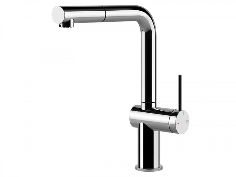 Gessi Inedito kitchen tap with pull out handshower 60433