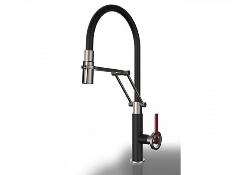 Gessi Officine V kitchen tap with pull out handshower 60205