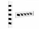 Gessi Quadro Wellness thermostatic shower mixer with 4 stop valves 43008