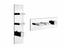 Gessi Rettangolo Wellness thermostatic shower mixer with 2 stop valves 43024