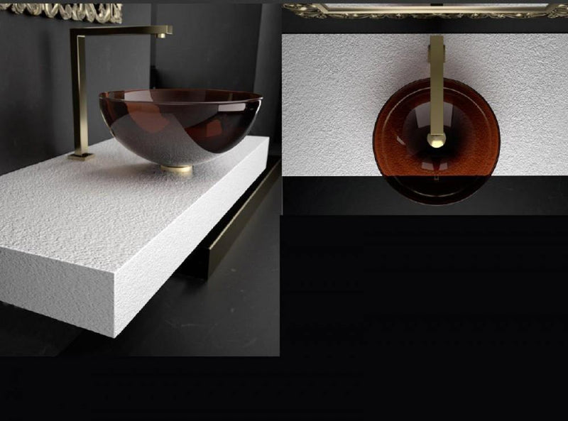 Glass-design Da Vinci countertop basin LAGUNA - Ideali