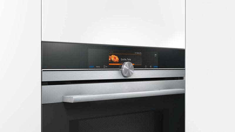 Siemens iQ700 Built-In oven 60x60cm added Steam and Microwave HN678GES6B - Ideali