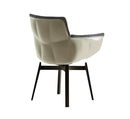 B&B Italia Husk Fixed Chair Leather Shell / Fabric Cushion