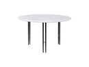 Gubi IOI Coffee Table Ø70x40 - Black Semi Matt Base / White Carrara Marble Top