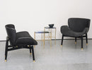 Baxter Jorgen Little Armchair - Inner Leather Kashmir Lilas / Outer Leather Heritage Lilla