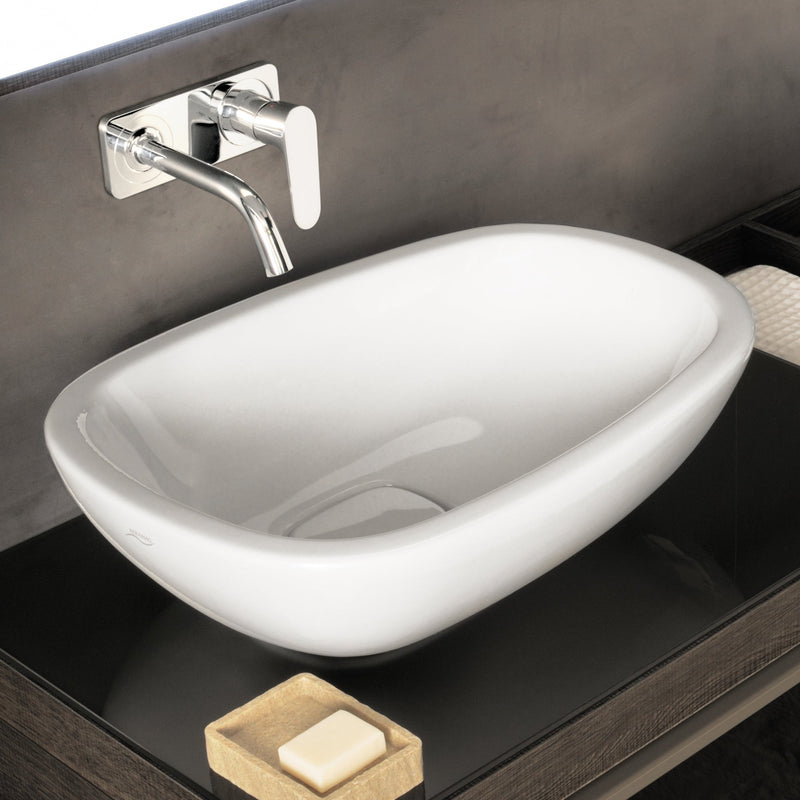 Geberit Citterio countertop washbasin white, with KeraTect, without overflow