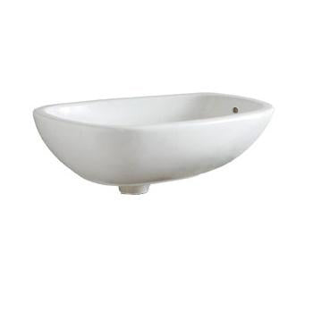 Geberit Citterio countertop washbasin white, with KeraTect, with overflow